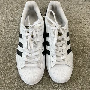 Adidas Black and White Superstar Shoes